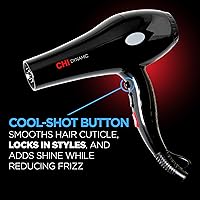 Vista 2 de CHI Secador de pelo dinámico, secador de pelo para cabello suave y voluminoso, accesorio de peine y boquilla de concentración de aire para un