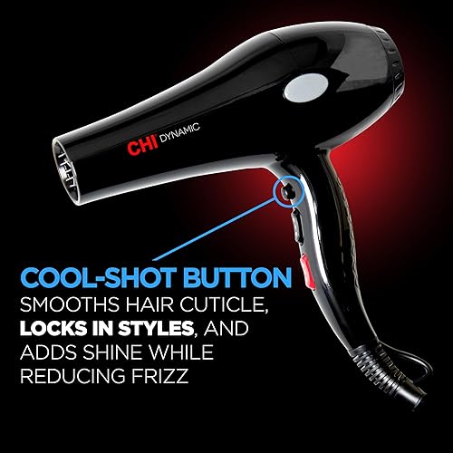 Miniatura 2 de CHI Secador de pelo dinámico, secador de pelo para cabello suave y voluminoso, accesorio de peine y boquilla de concentración de aire para un