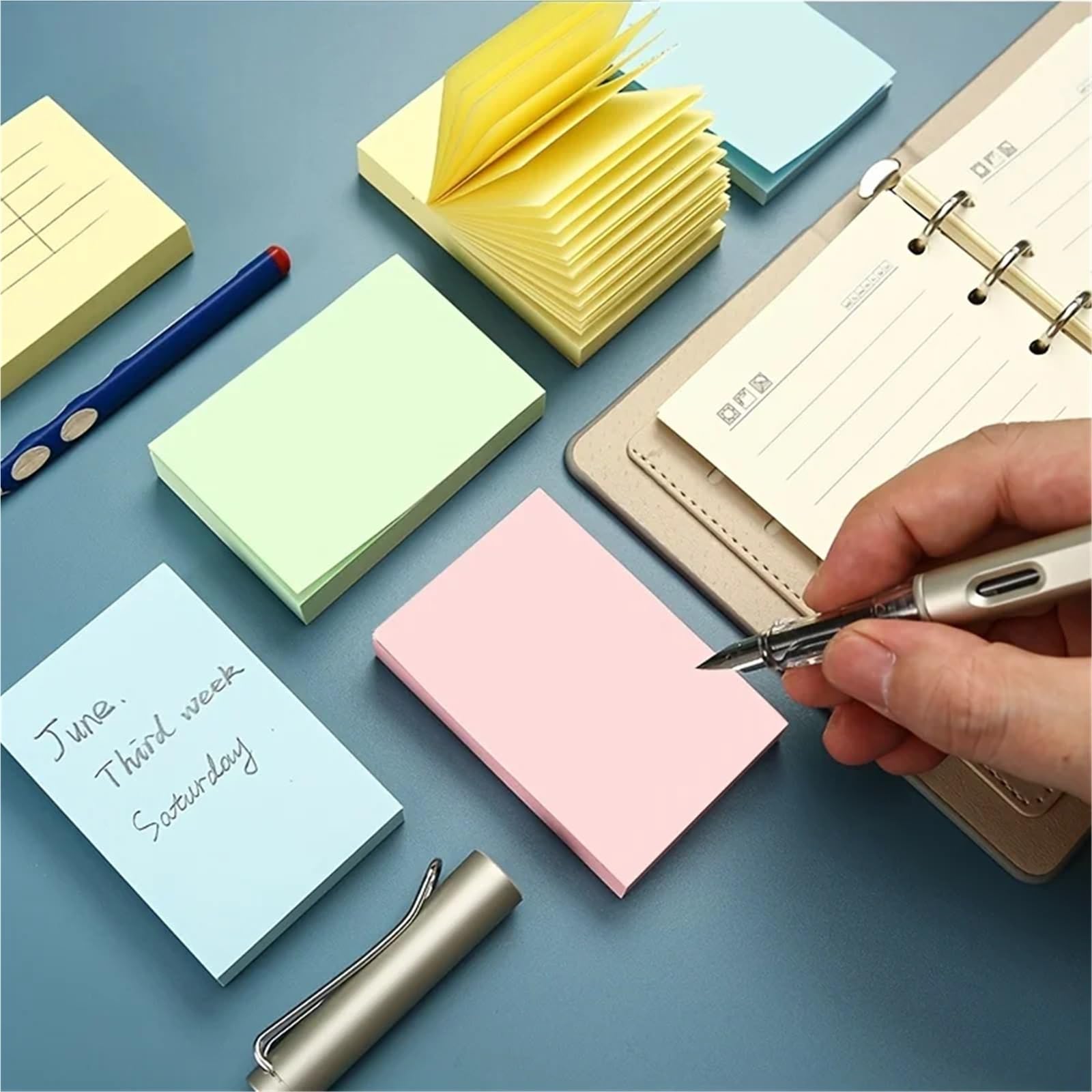 20 segnapagina adesivi portatili colorati, 1200 fogli, 4 colori, blocco note N-Times, per ufficio e scuola (76 x 76 mm)