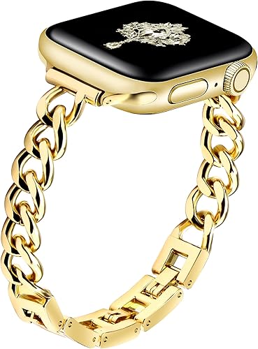 Miniatura 7 de Correa delgada de oro para mujer, femenina y elegante, compatible con Apple Watch de 1.49, 1.57, 1.61, 1.65, 1.73 y 1.77 pulgadas, correa de metal
