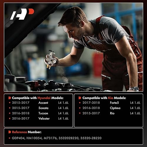 Miniatura 2 de A-Premium Bomba de combustible de alta presión con sello compatible con Hyundai Sonata, Accent, Tucson, Veloster y Kia Optima, Forte, Rio, 2015 2016