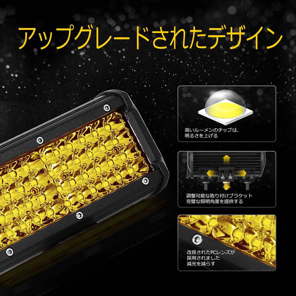 Amazon.co.jp: Chelhead 7インチLED作業灯 イエロー ワーク