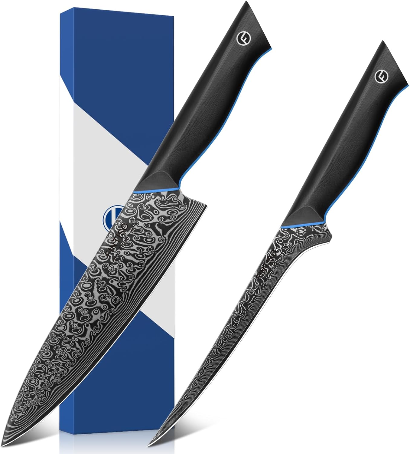 FINTISO Kitchen Knife 67-Layer Japanese Damascus Steel Sharpe Knife with G10 Handle