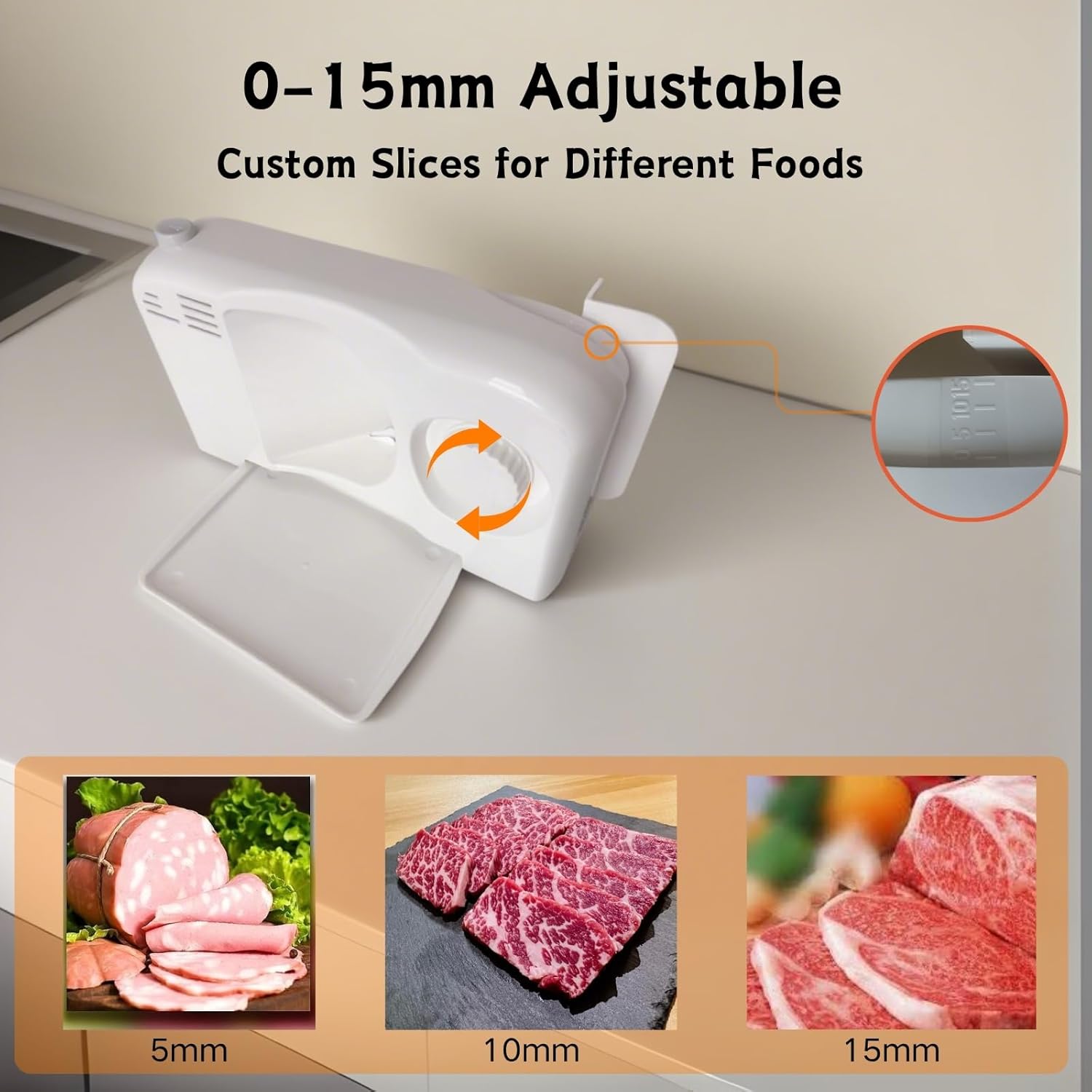 Jerky Making Kit, Food Dehydrator and Meat Slicer Bundle, Food Dehydrator Machine 158°F & Meat Slicer, Foldable Electric Food Slicer for Home, Fruit Dryer