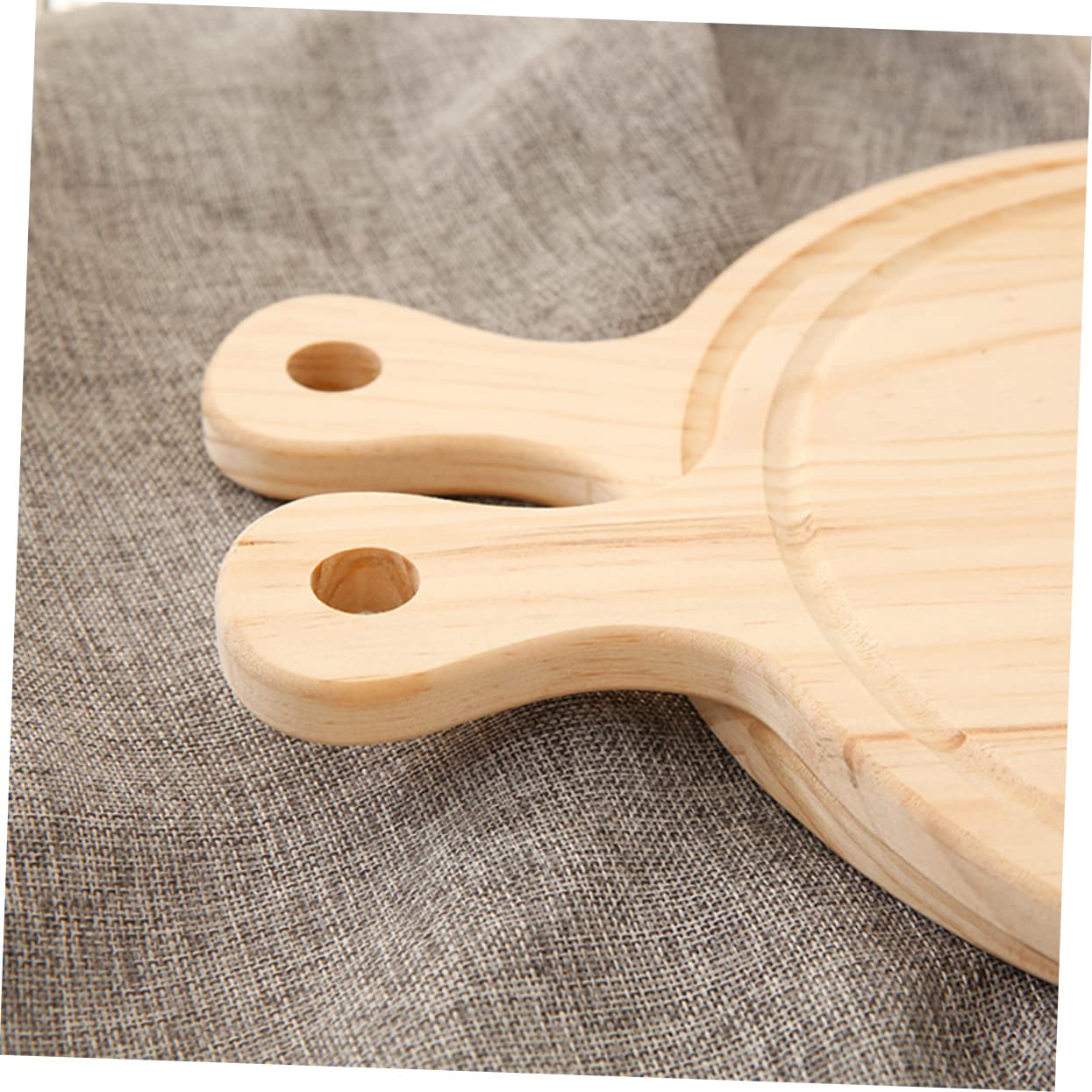 GRIRIW Natural Wood 10'' Pizza Peel Tray Pizza Baking Spatula Paddle Bread Charcuterie Board Oven Accessory
