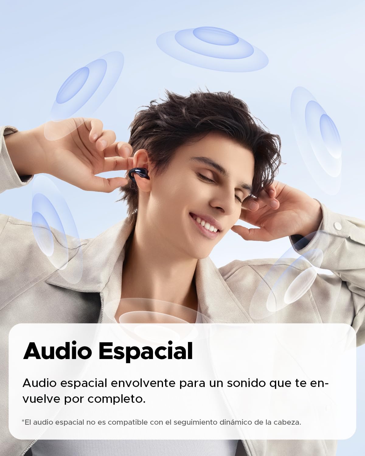 SoundPEATS PearlClip Pro Auriculares Bluetooth, Auriculares con Clip Abierto con Controlador de Doble Imán de 12 mm, Sonido 3D en Modo Película, EQ Dinámico, IPX5, Batería de 24 Horas, Carga Rápida