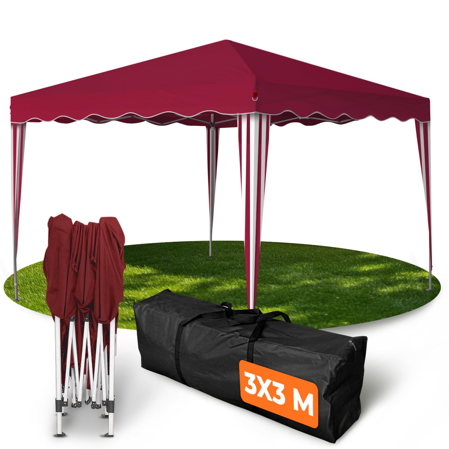 Kronenburg Faltpavillon 3x3 m - Gartenpavillon, Partyzelt