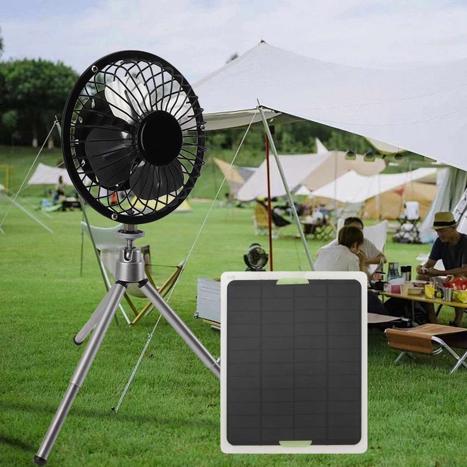 Tyenaza Solarpanel-Lüfter, 20 W, 2350 U/min, Lüftungsventilator, 6 Zoll Abluftventilator, Solarbetriebener Ventilator Mit Fernbedienung
