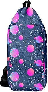 Mochila de hombro con fondo de galaxia, color rosa, bolsa de viaje, senderismo, mochila para hombres y mujeres