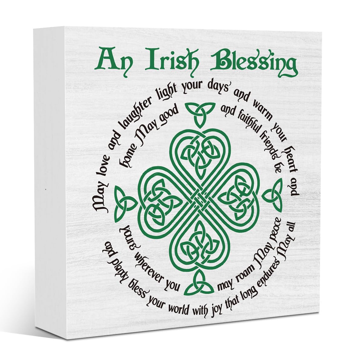 St Patricks Day Table Decoration Irish Blessing Shamrock St Patricks Day Tiered Tray Decor for Home Farmhouse Bedroom