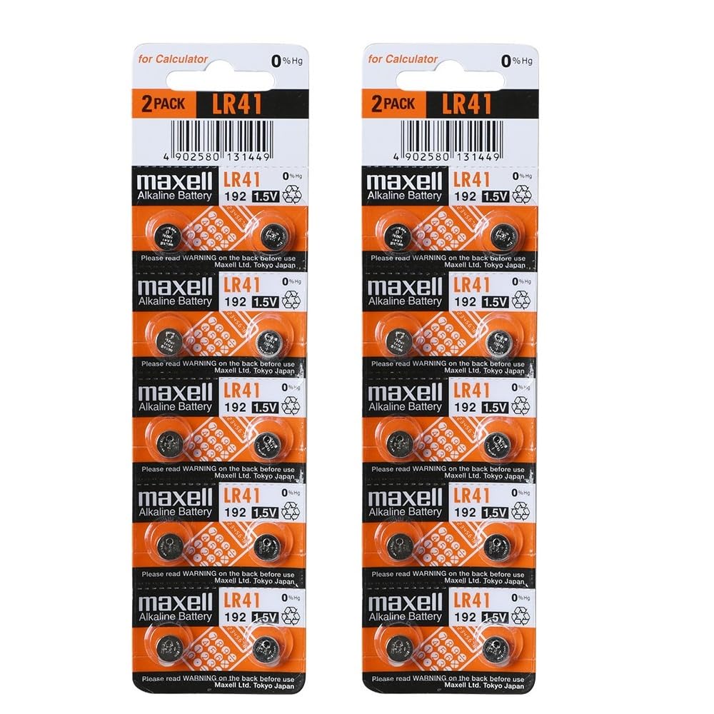 20 Pack Maxell LR41 AG3 192 button cell battery 