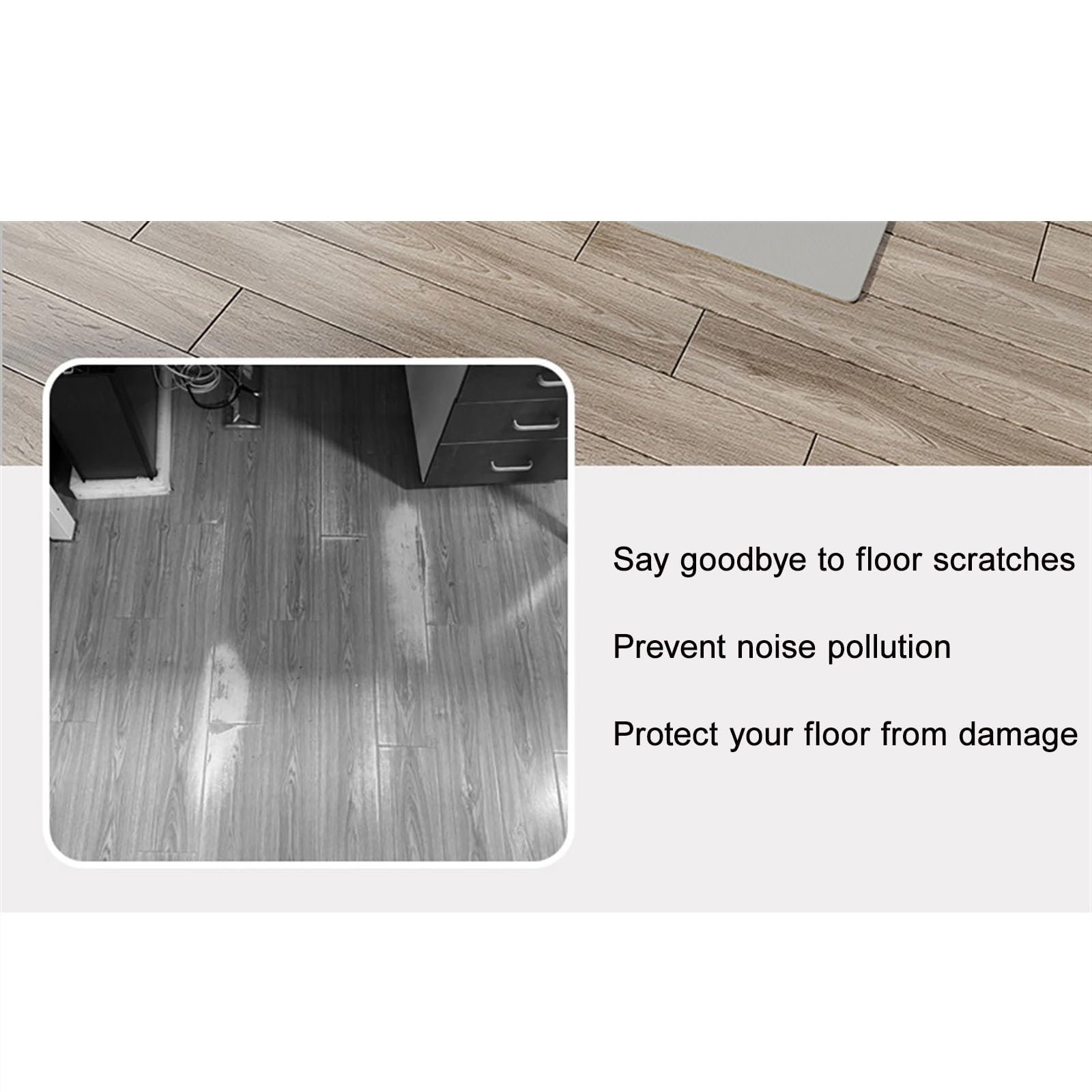 Tapis de chaise de bureau haute performance pour moquette et carrelage, imperméable, glisse facile, 50 x 120 cm, gris foncé, protection pour la maison et le bureau