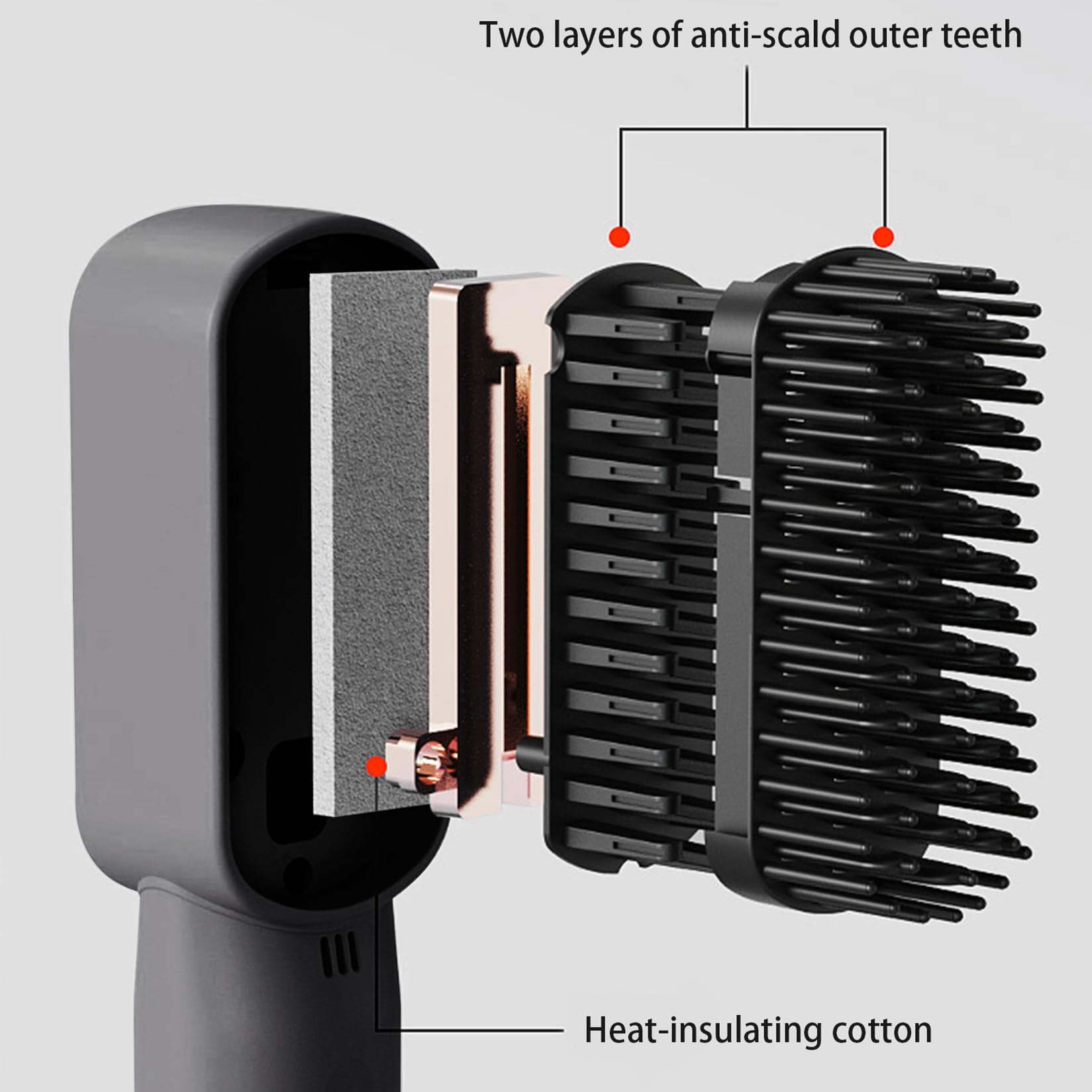 Mini Glätteisen für kurzes Haar, Glätteisen Locken, Glätten 2 in 1,Tragbarer Kabelloser Haarglätter für Die Reise, Elektrische Haarglätterbürste mit 3 Heizstufen für Männer Frauen (Schwarz & Lila)