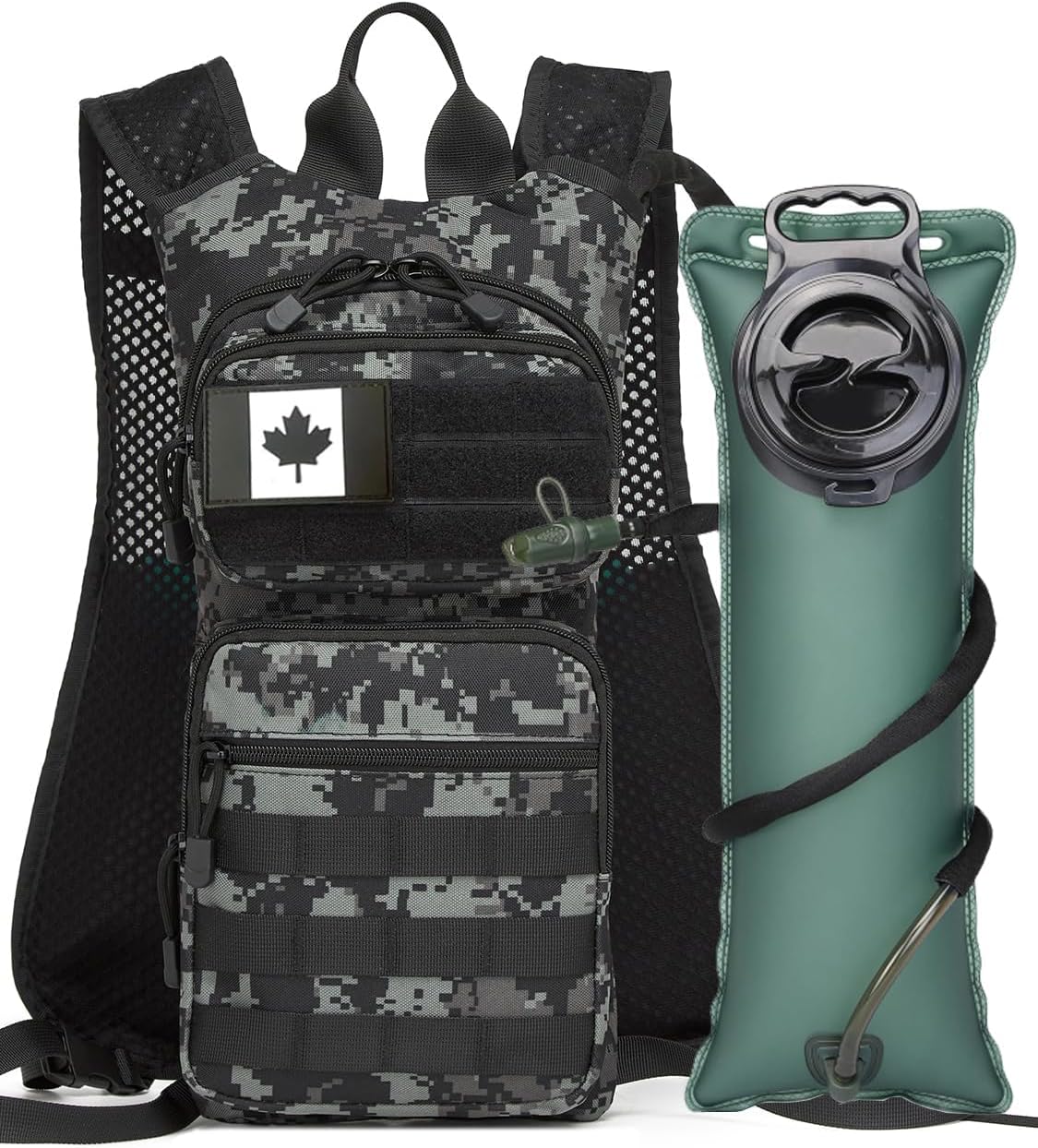 Hydration Vest Pack with 3L TPU Water Bladder Insulation Backpack for Men Women Hydration Bag for Tactical Hiking Biking Running Climbing