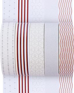 5 Rolls Neutral Washi Tape, Stripe Washi Tape Set Thin Adhesive Masking Skinny Decorative Tapes for Arts, DIY Crafts, Journals, Planners, Scrapbooking, Wrapping