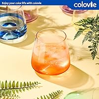 Vista 28 de ColoVie Martini Glasses set of 6,Champagne Flutes set of 6, Stemless, Colored