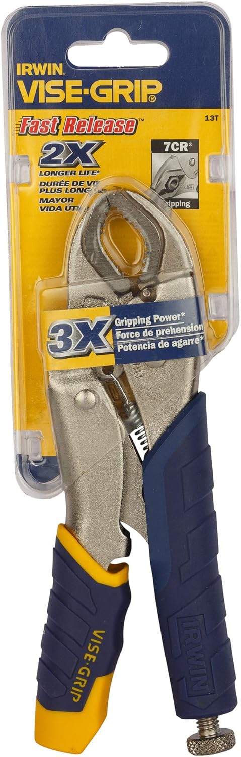IRWIN Tools VISE-GRIP Locking Pliers, Fast Release, Curved Jaw, 7-inch (13T)