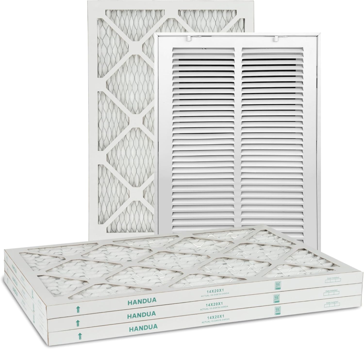 Handua 14"W x 20"H [Duct Opening Size] Steel Return Air Filter Grille