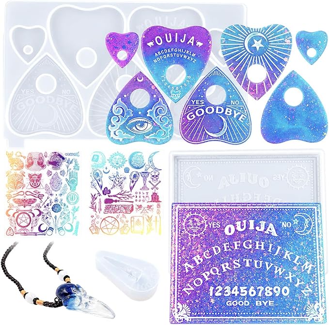 Spirit Board Planchette Silicone Mold Epoxy Resin Insert Film Pack of 5