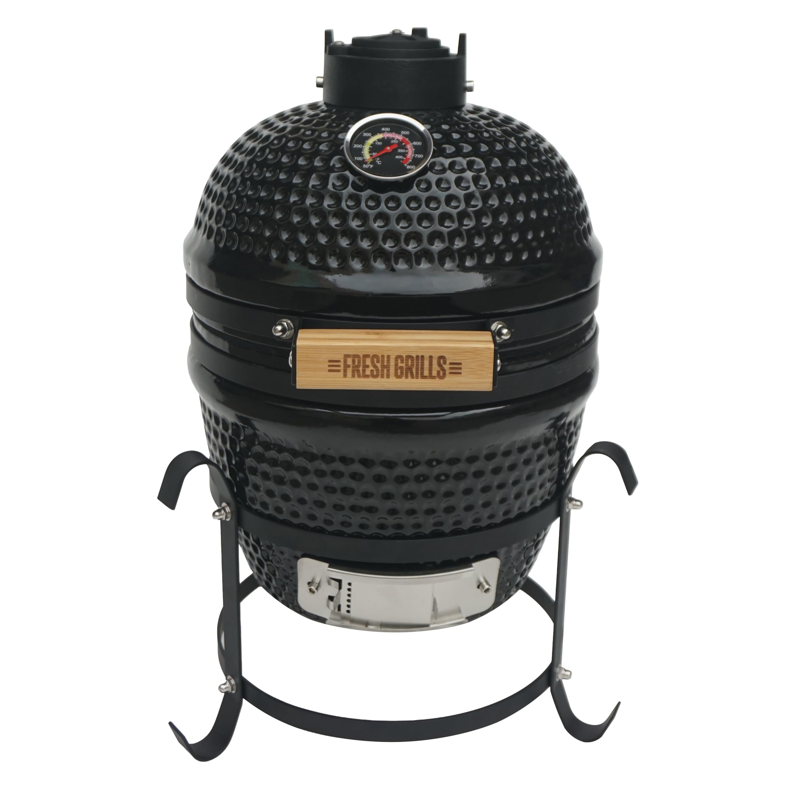 MonsterShop Kamado Grill 13" Ceramic Egg Charcoal Mini Bbq Smoker With Steel Stand from B&Q