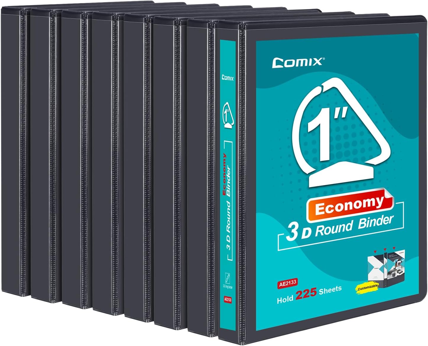 Amazon.com : COMIX Economy 1.5 inch Binders 3 Ring, 1.5