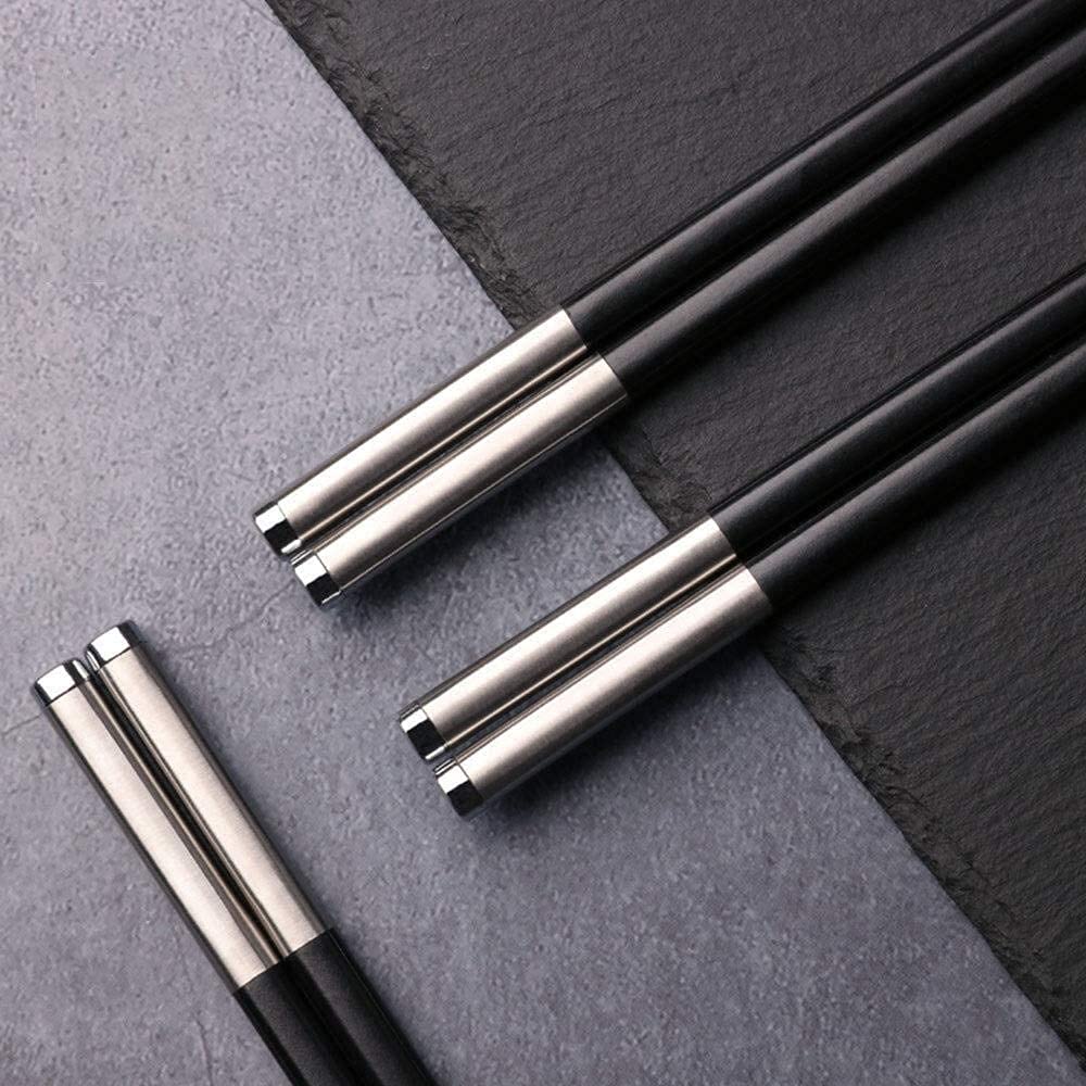 10 paires réutilisables chinois Chopsticks haute qualité cadeau en alliage Chopsticks Vaisselle asiatique (Longueur: 24.2cm)