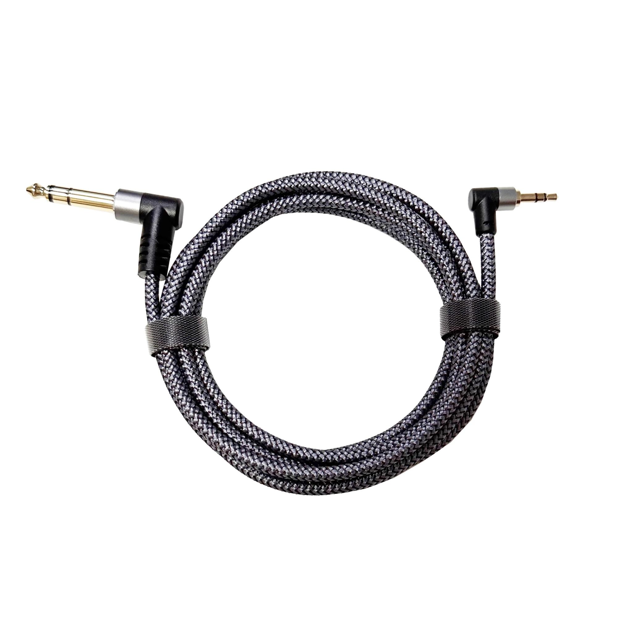 Professionelle Gitarren Audiokabel 90 Grad 3,5 Bis 6,35 Adapterkabel Für Mixer Verstärker Player Lautsprecher Vergoldet Langlebig | Gitarren-Audiokabel(2.4m 2pcs)