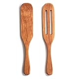 Wooden Spurtle Set - Handmade in the USA, As Seen on TV - Wood Spurtles Include Large and Slotted 12 Cooking Utensils