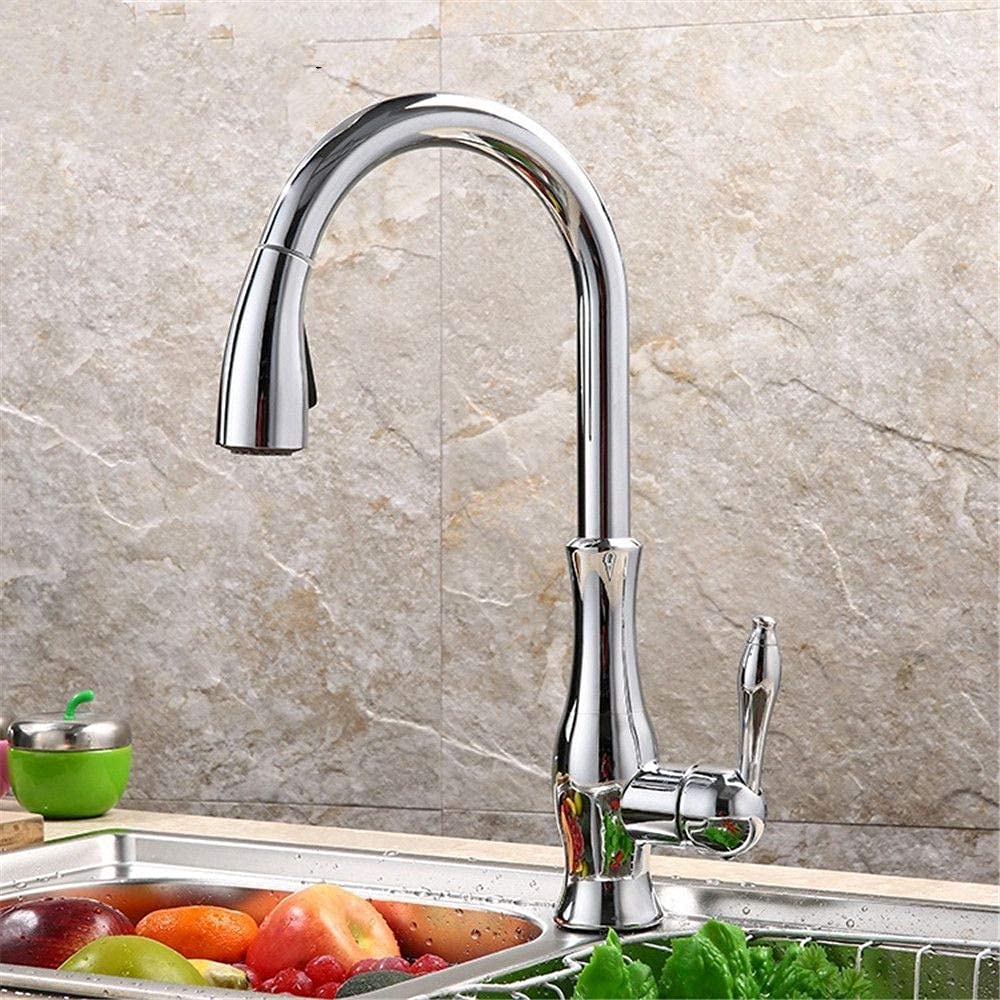 Grifo de cocina telescópico para optimizar el lavado diario con agua fría y caliente