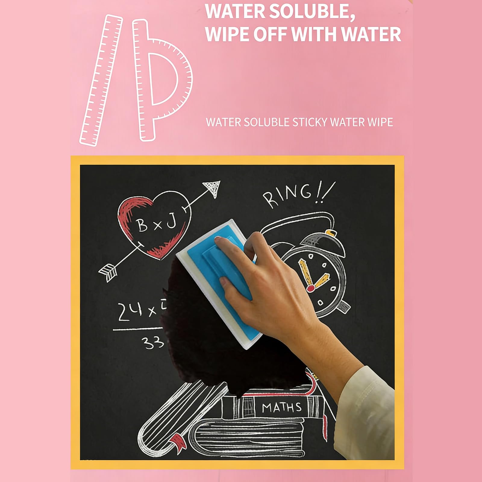 Set Premium di Gessi Solubili in Acqua Senza Polvere per Uso Educativo in Classe e a Casa Con 3 Scatole Colorate Opzionali