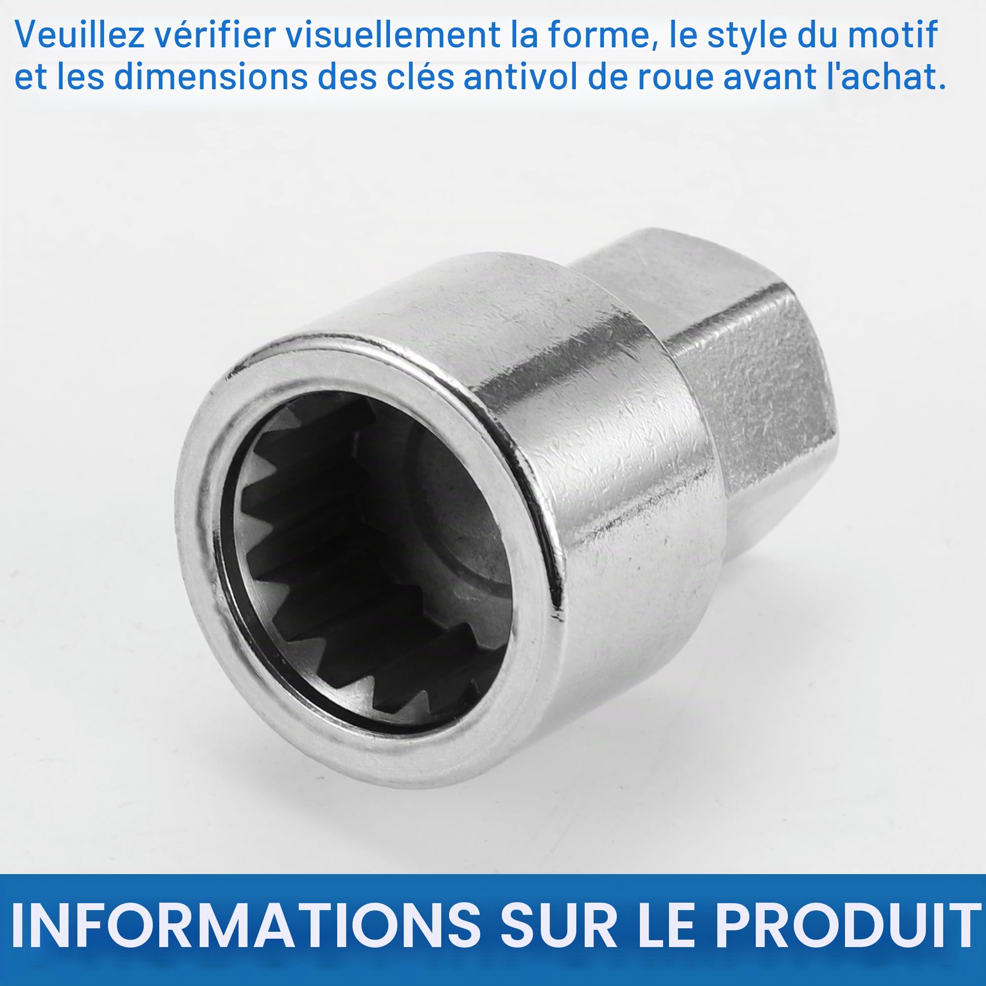 A ABSOPRO Écrou De Verrouillage De Roue #51 Pour Porsche 911 1pc | 3/4" Diamètre, 15 Encoches Carrées, Matériau Acier Allié, Pour Boxster, Pour Cayenne, Pour Macan, Pour Panamera, Pour Taycan