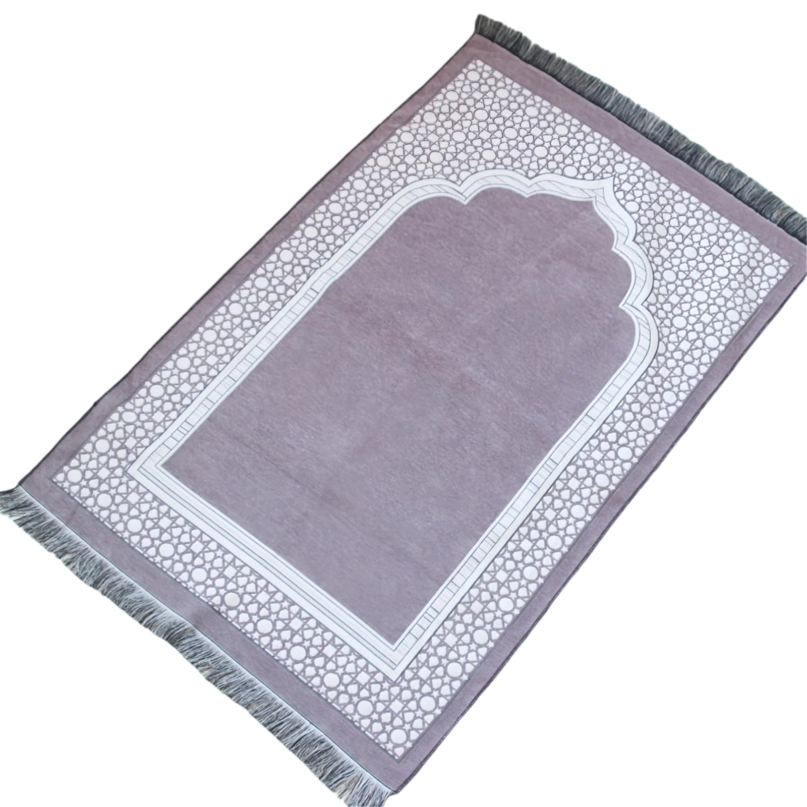 HZBB Foldable Portable Prayer Mat Islamics Woven Arabic Pattern Pray Rug Blanket with Tassels for Men Women and Children Muslims Islamics Prayer Rug