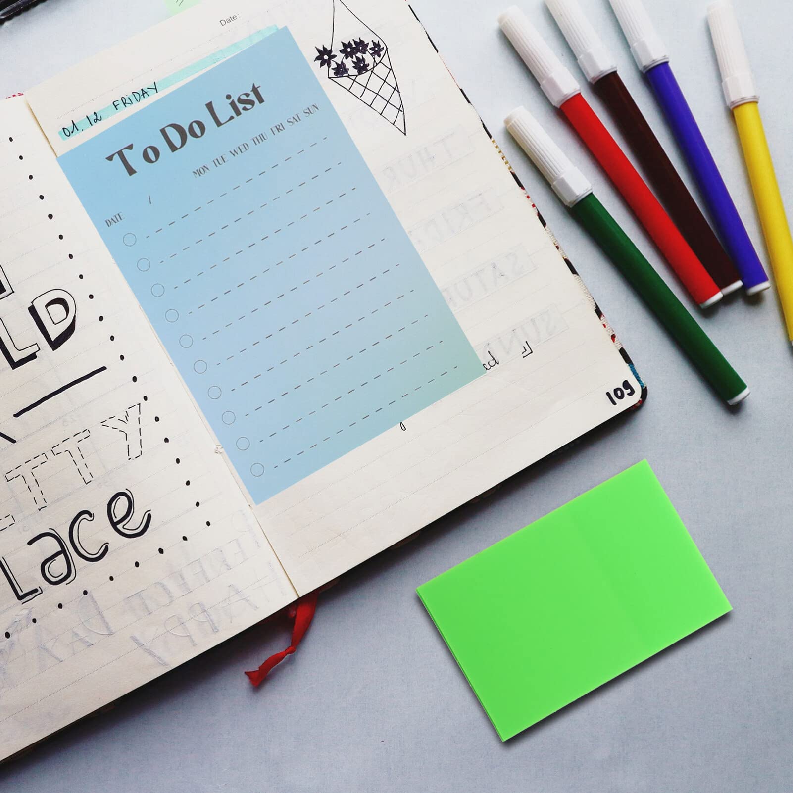 Amazon.co.jp: MAGICLULU 罫線 付箋 ノート 8枚入り To やること