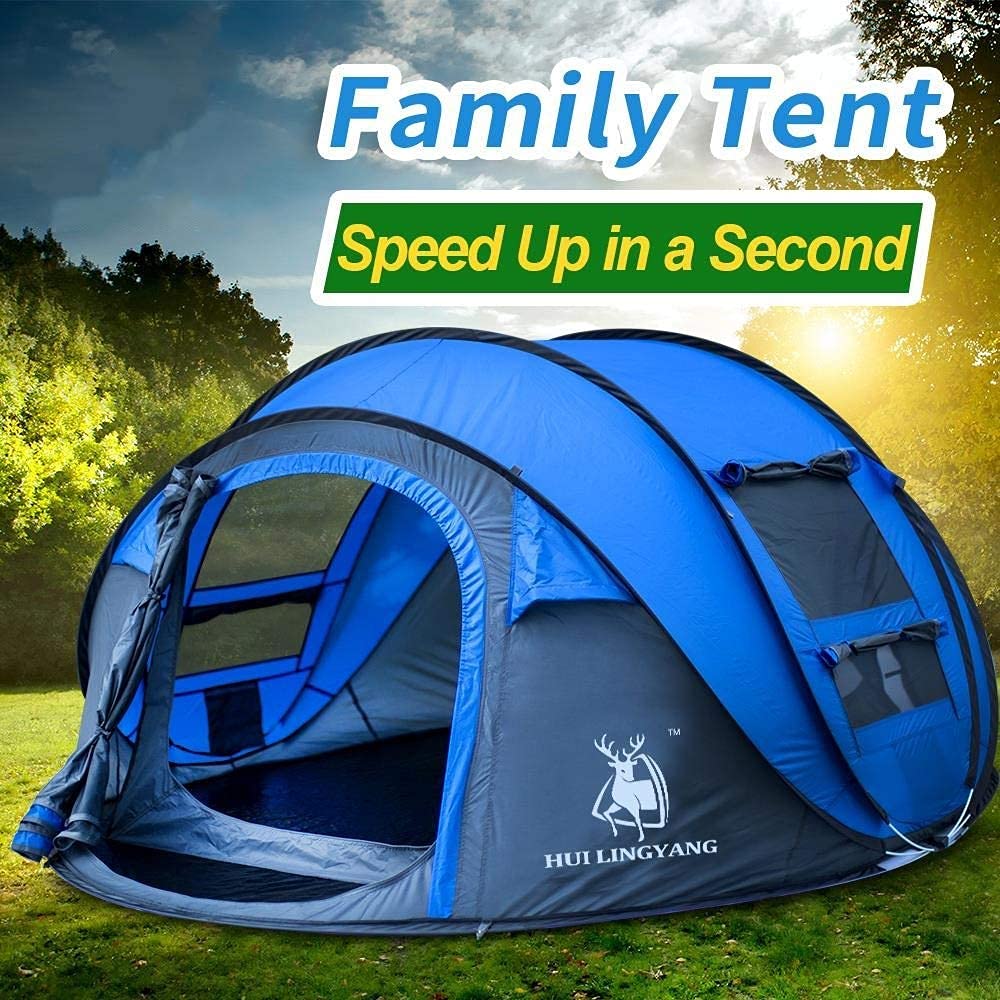 Amazon.co.jp: キャンプテント大スペース3-4人オートマチックスピード