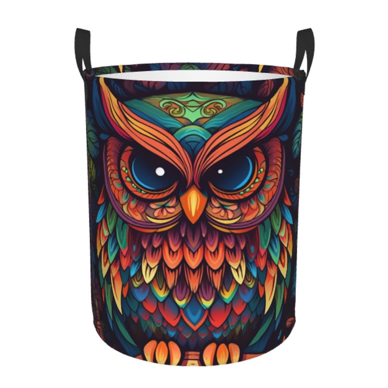 Panier à linge pliable hibou pour dortoir étroit et linge sale gain de place