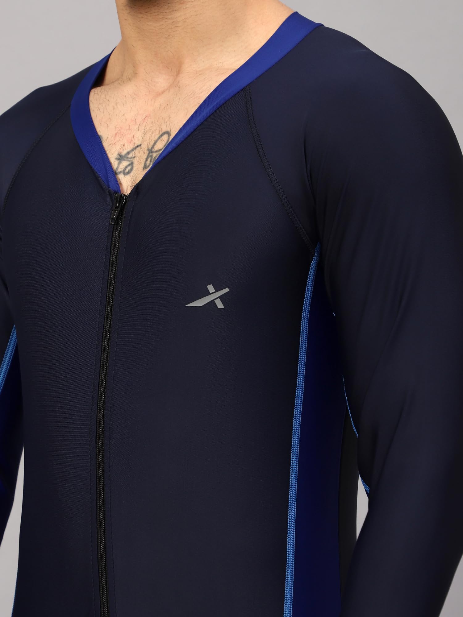 Vector X OMSS-356 Full Leg Length Swimming Costume for Multipurpose Wear for Swimming I Diving I Cycling I Aerobics Swimsuit for Unisex Adult Men 3
