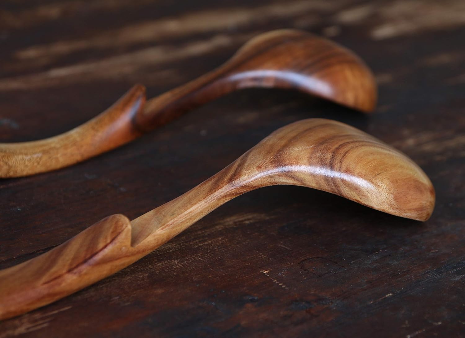 Wooden Ladle 3Size, Wooden Spoons for Cooking, Wooden Ladle for Soup, Natural Teak, Non-Stick Wooden Spoon, Wood Cooking Spoons, Kitchen Utensils set - Image 3