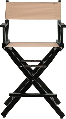 Miniatura 7 de Casual Home - Silla de director de 24.0 in, marco negro, con lona bronceada, altura de mostrador