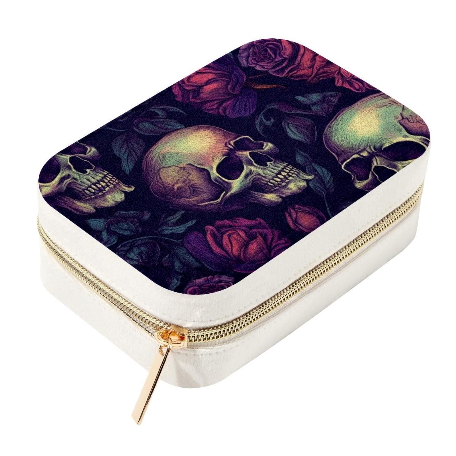 Estuche compacto para exhibición de collares y joyas de calavera el regalo ideal de viaje