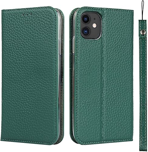 Havaya Funda de piel auténtica para iPhone 12 Pro con tarjetero para iPhone 12, funda tipo cartera para mujeres, iPhone 12 Pro, funda tipo cartera