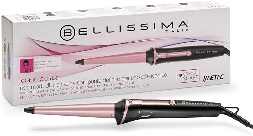 Bellissima GT15 200 Lockenstab, Keramikbeschichtung, Lockenstab für enge und definierte Locken zu machen, Temperatur 150°C/210°C, Diameter18/25 mm, Thermohandschuh, für alle Haare geeignet - 1
