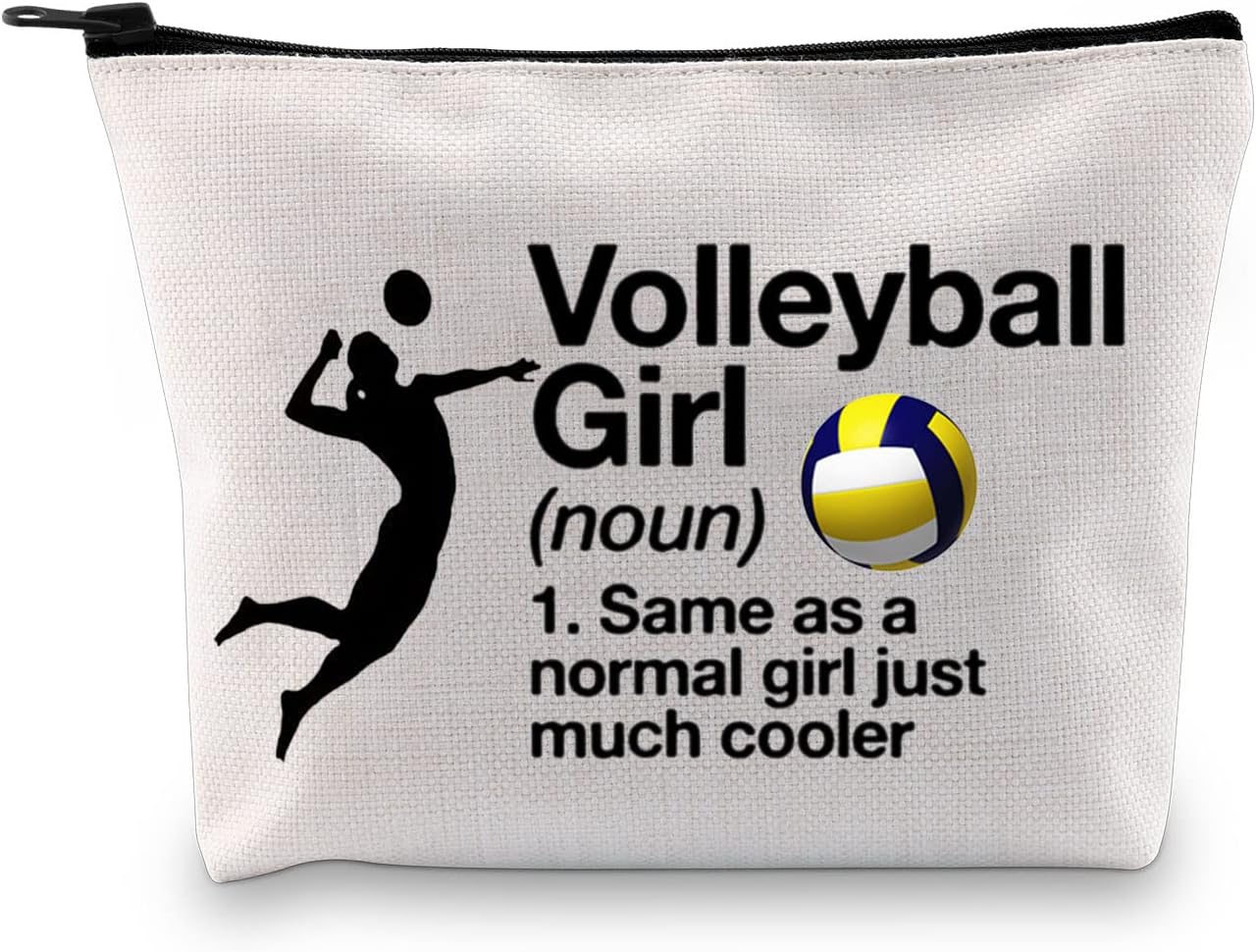 PXTIDY Volleyball Girl Definition Makeup Bag Volleyball Girl Gifts