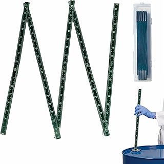 Oil Tank Measuring Stick 10 Fold To 78 In, Wood Folding Fuel Tank Measuring Gauge Stick, Ruler for Deep Tank