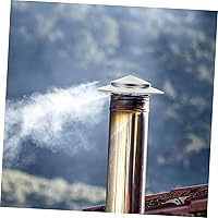 Vista 4 de Cabilock Sombrero de chimenea Cubierta de ventilación de chimenea Tapa de chimenea de acero inoxidable Tapa de chimenea Protector de puerta Cubierta