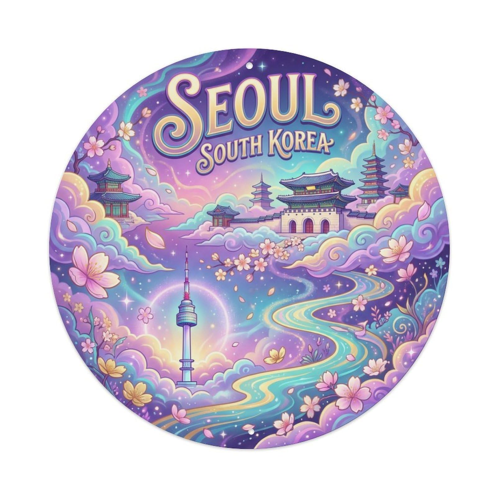 Vintage Travel Seoul Korea Dream Metal Tin Sign