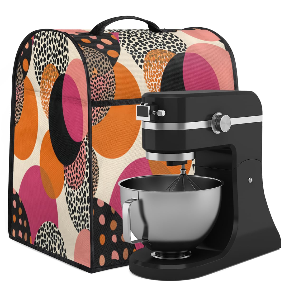 Coffee Maker Cover Geometry Dots Kitchen Appliance Covers Small Appliance Covers Blender Cover Juicer Cover Dust Covers for Kitchen Appliances with Top Handle and Pockets,Washable,C634