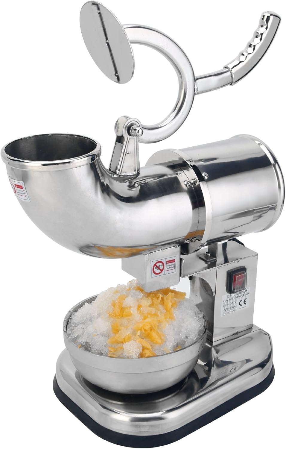 Idealchoiceproduct 440Lbs 200W Electric Full Stainless Steel Ice Crusher Shaver