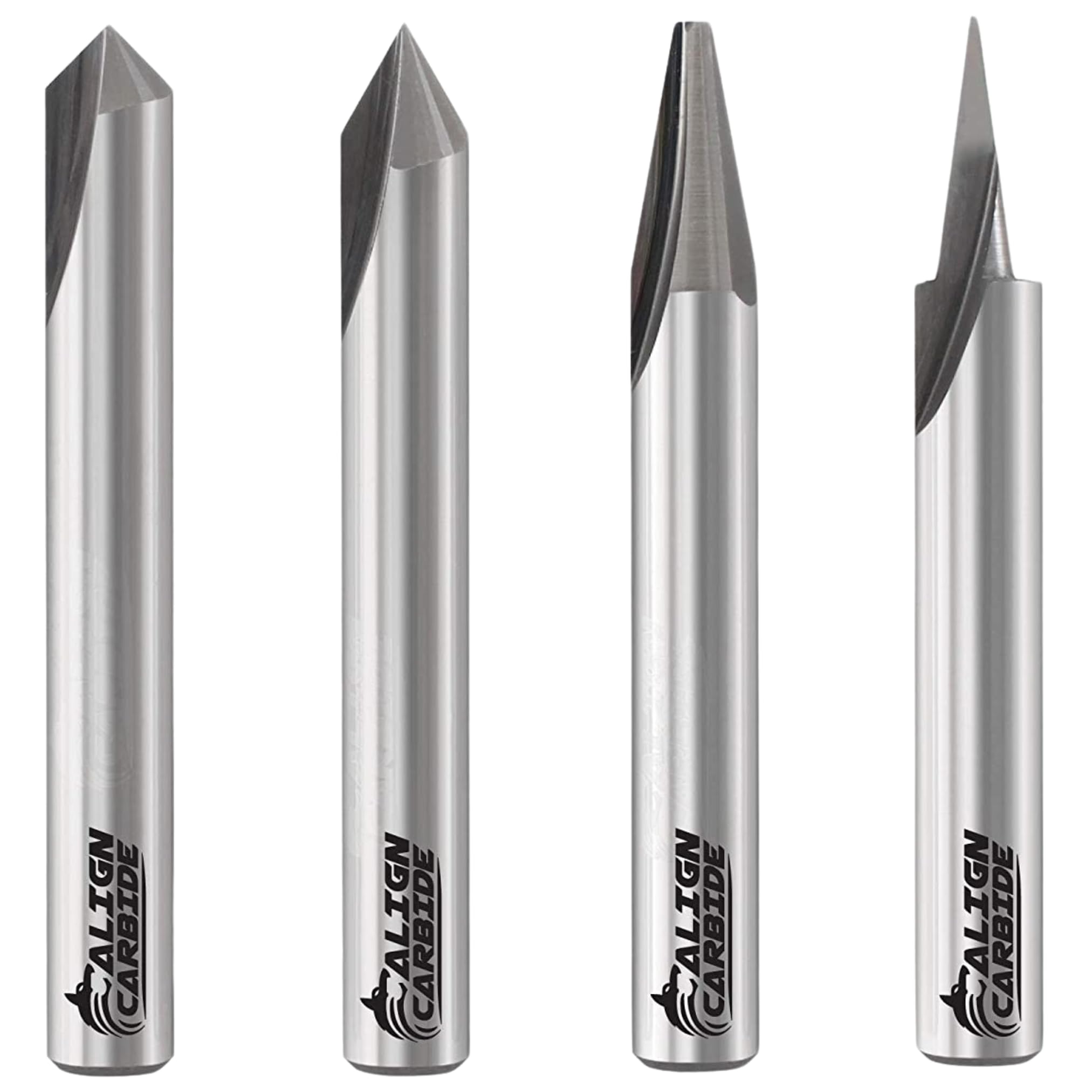 Align Carbide CNC Router Bit Storage Blocks - 4 Block Set With Sticker For Tool Organization