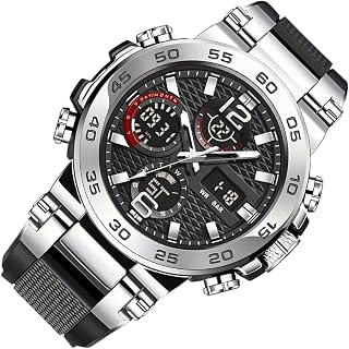 Men's Analog Digital Wrist Watch - Sport Business Design | Waterproof Watch with Dual Display | for Sports Activities, Leisure, Office Work, Daily Commute, Travel, Chronograph