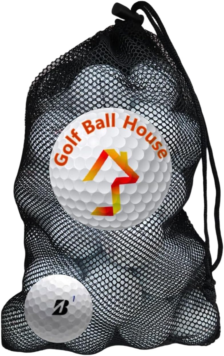 Golf Ball House… 12 E12 Contact Golf Balls for Bridgestone/Matte Green/Near Mint (AAAA) / Used-Recycled w/Mesh Bag